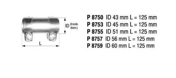 Conector teava, sistem de esapament