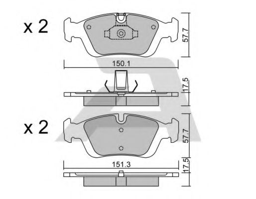 set placute frana,frana disc