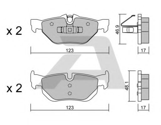 set placute frana,frana disc