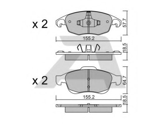 set placute frana,frana disc