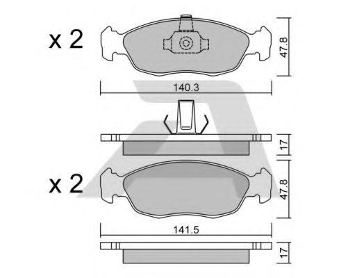 set placute frana,frana disc