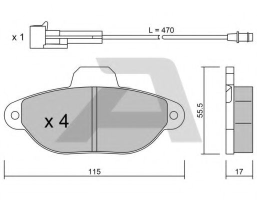 set placute frana,frana disc