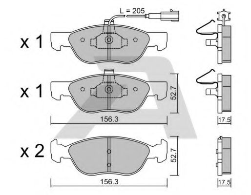 set placute frana,frana disc