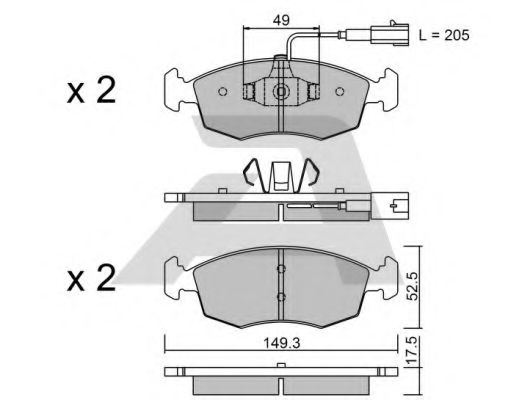 set placute frana,frana disc