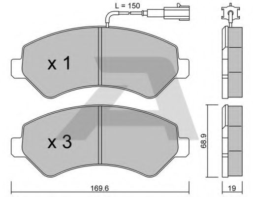 set placute frana,frana disc