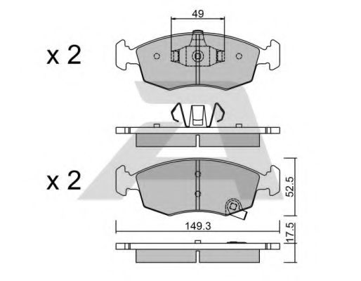 set placute frana,frana disc