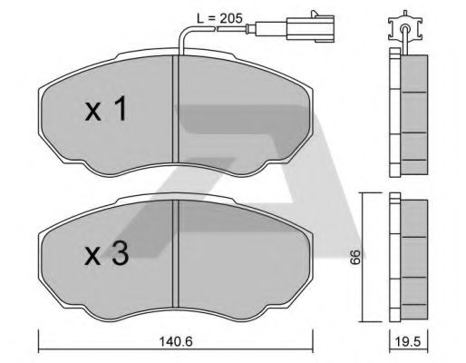 set placute frana,frana disc