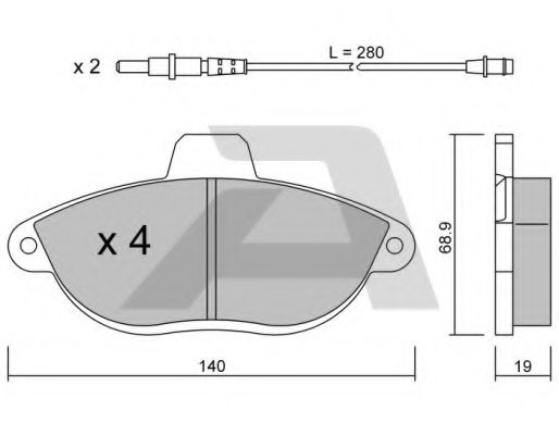 set placute frana,frana disc