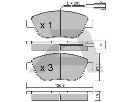 set placute frana,frana disc