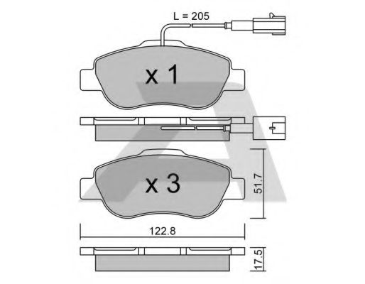 set placute frana,frana disc