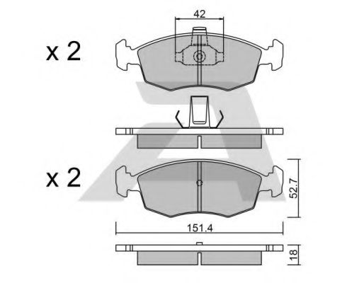 set placute frana,frana disc