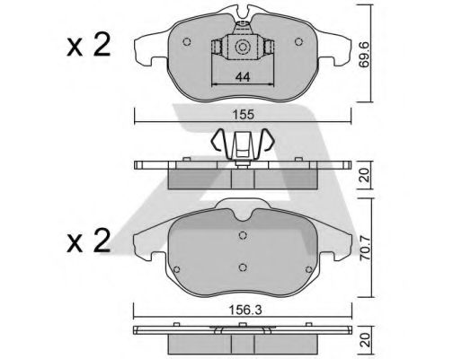 set placute frana,frana disc