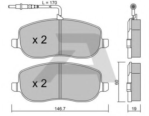 set placute frana,frana disc