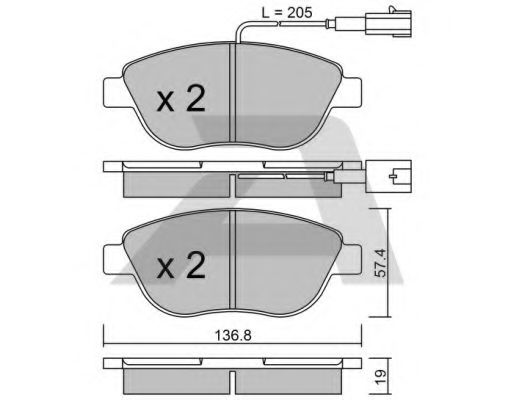 set placute frana,frana disc