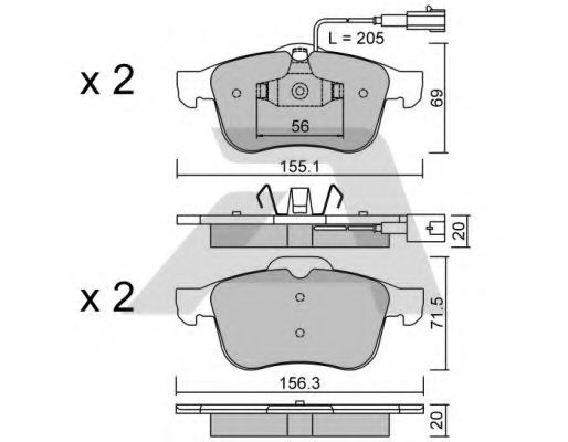 set placute frana,frana disc