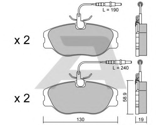 set placute frana,frana disc