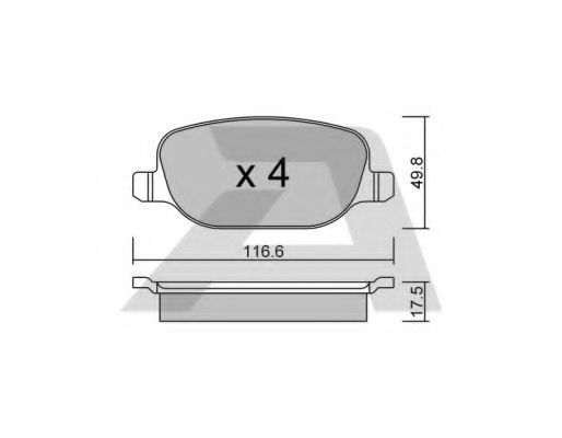 set placute frana,frana disc