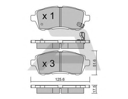 set placute frana,frana disc