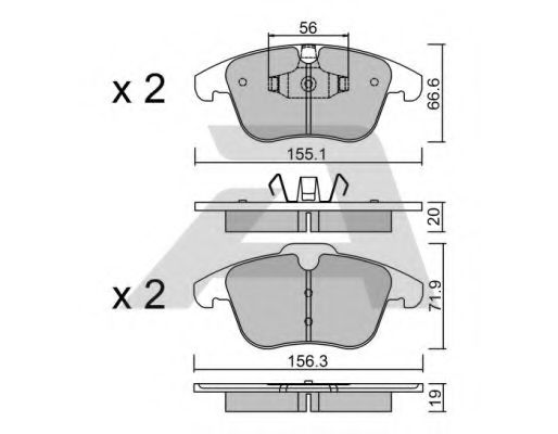 set placute frana,frana disc