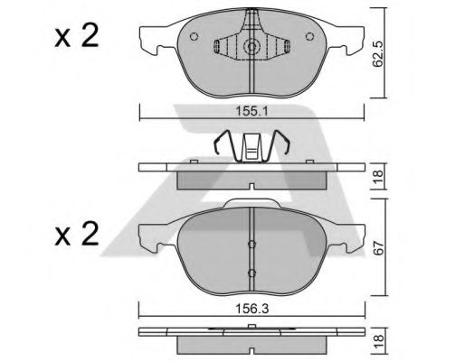 set placute frana,frana disc