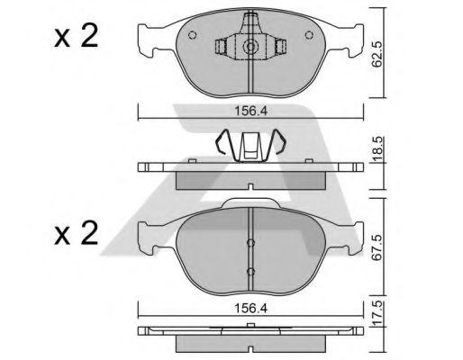 set placute frana,frana disc