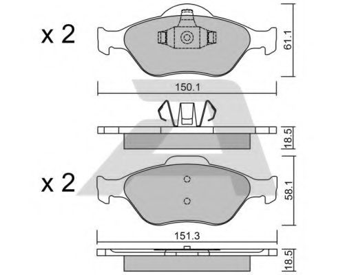 set placute frana,frana disc