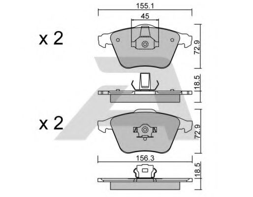 set placute frana,frana disc