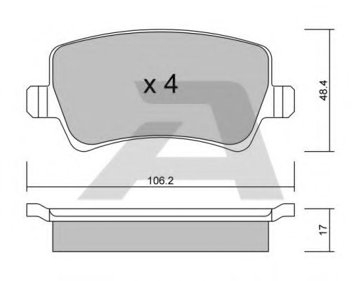 set placute frana,frana disc