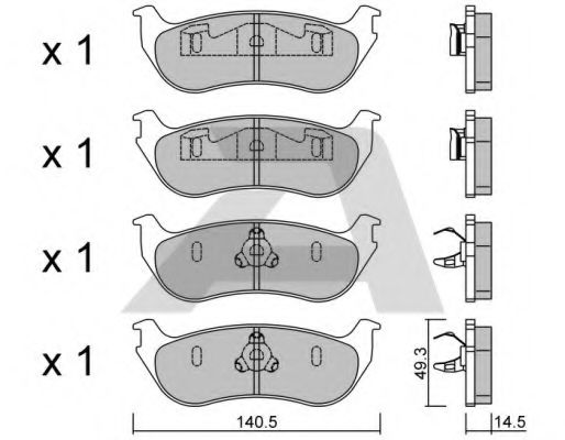 set placute frana,frana disc