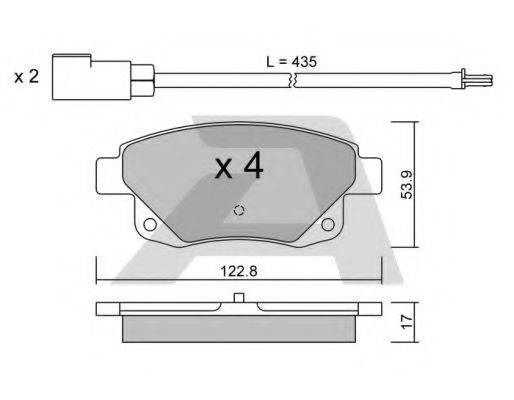 set placute frana,frana disc