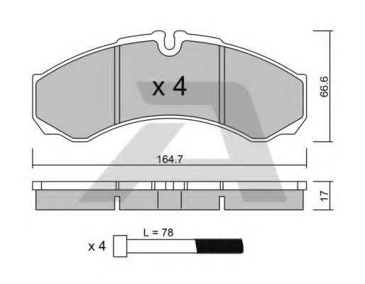 set placute frana,frana disc