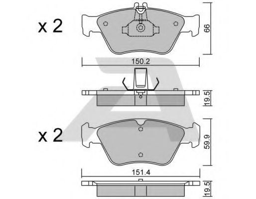 set placute frana,frana disc