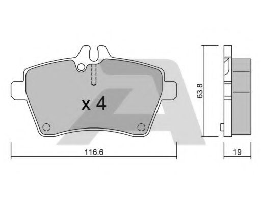 set placute frana,frana disc