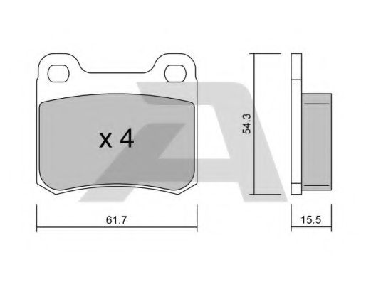 set placute frana,frana disc