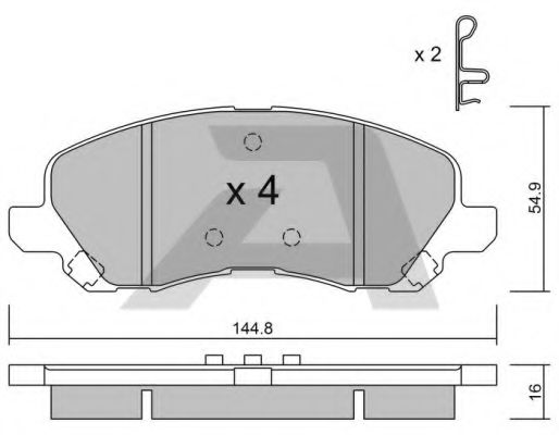 set placute frana,frana disc