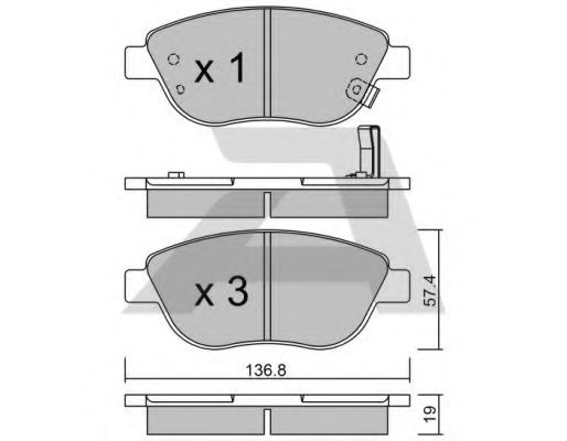 set placute frana,frana disc