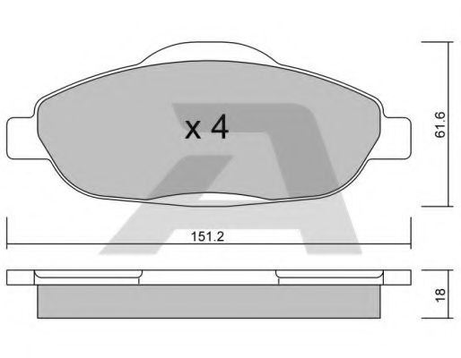 set placute frana,frana disc