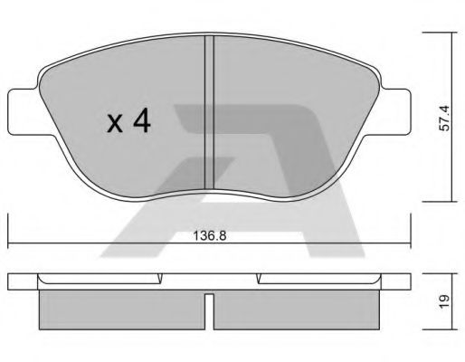 set placute frana,frana disc