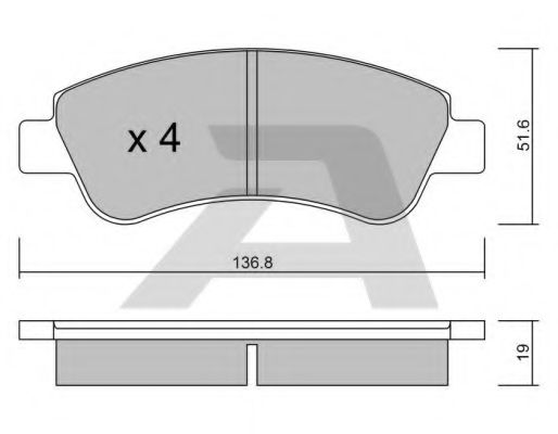 set placute frana,frana disc