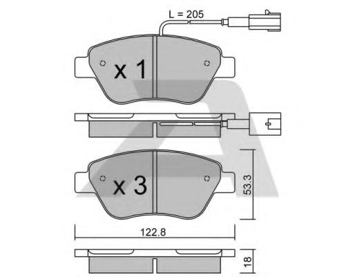 set placute frana,frana disc