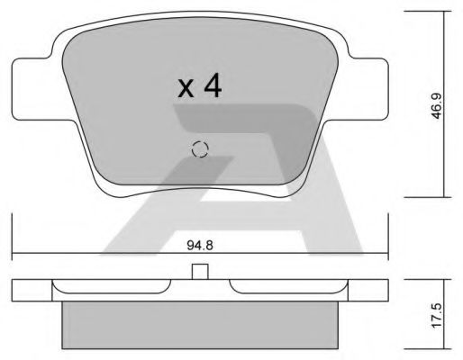 set placute frana,frana disc