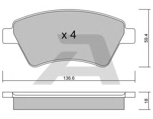 set placute frana,frana disc