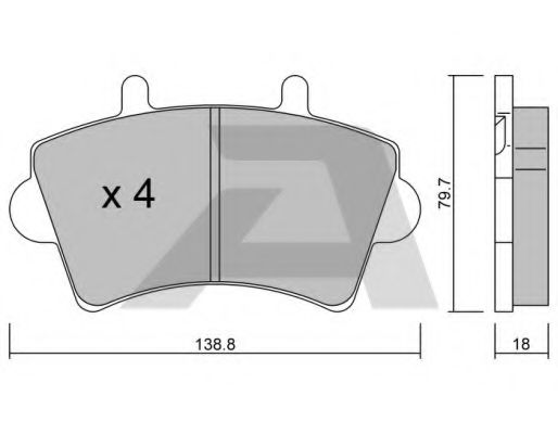 set placute frana,frana disc