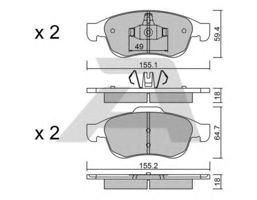 set placute frana,frana disc