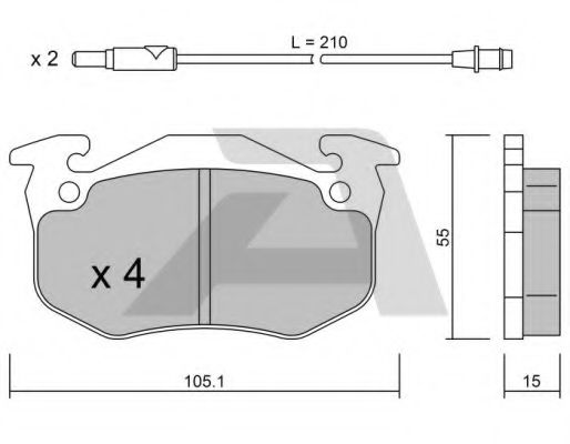 set placute frana,frana disc