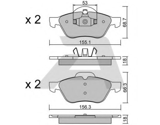 set placute frana,frana disc