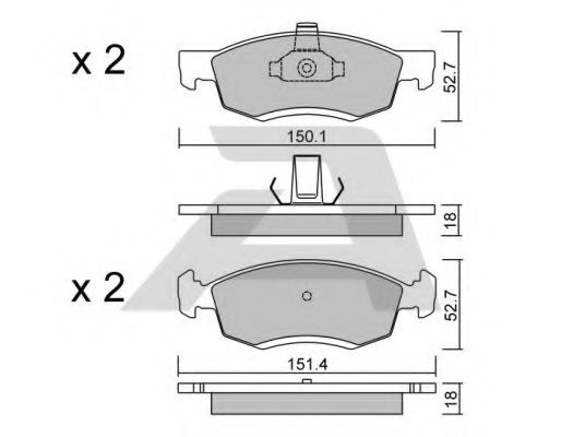 set placute frana,frana disc