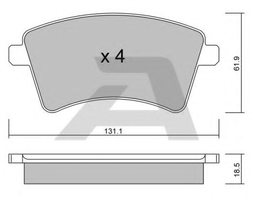 set placute frana,frana disc