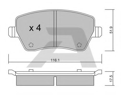 set placute frana,frana disc