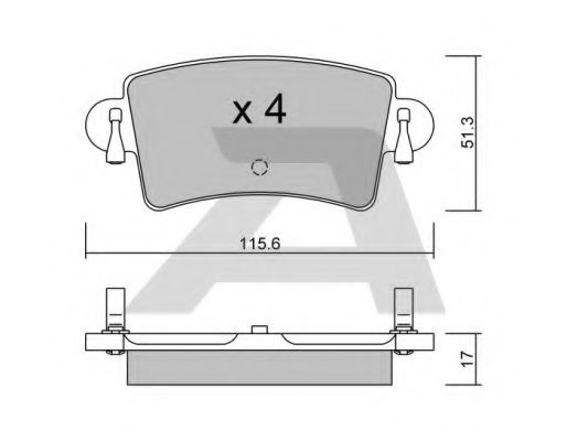 set placute frana,frana disc